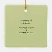 Man en Mannelijke Hond Memorial Keramisch Ornament (Achterkant)