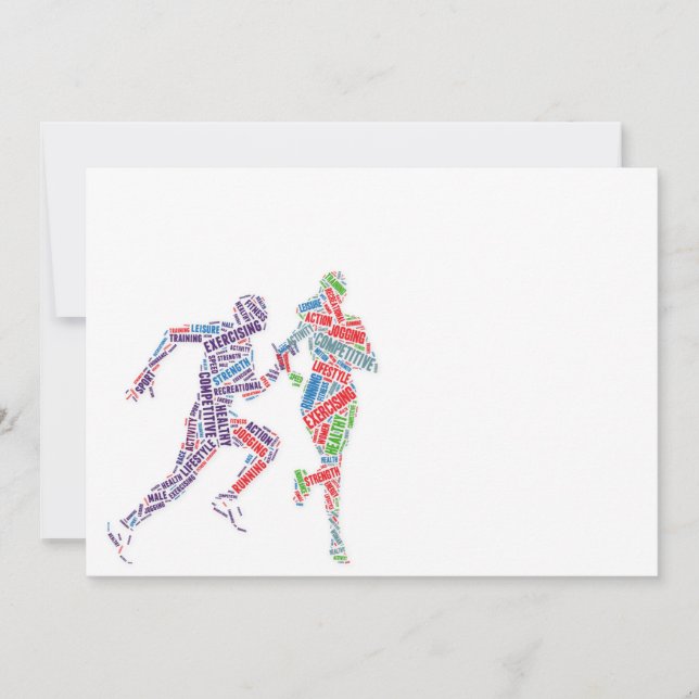 Man en meisje lopen (Voorkant)