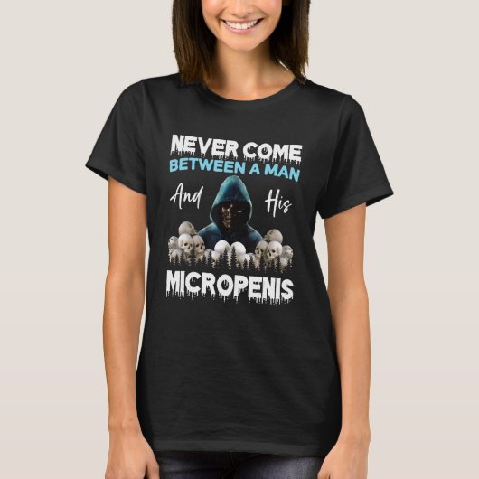 Man en Micropenis Funny Cringe Weird Stupid Meme T-shirt (Voorkant)