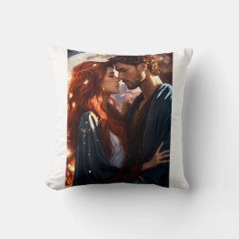 Man en mooi meisje afbeelding kussen