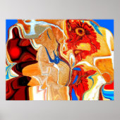 Man en opwarming van de aarde poster (Voorkant)