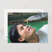 Man en Slang Briefkaart (Voorkant / Achterkant)