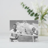 Man- en speeltennis briefkaart (Staand voorkant)