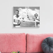 Man- en speeltennis canvas afdruk (Insitu (Woonkamer))