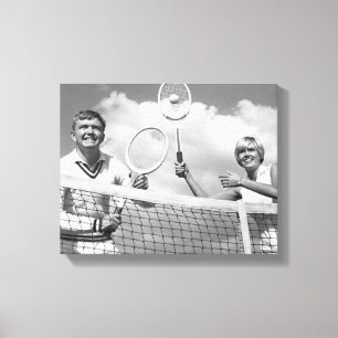 Man- en speeltennis canvas afdruk
