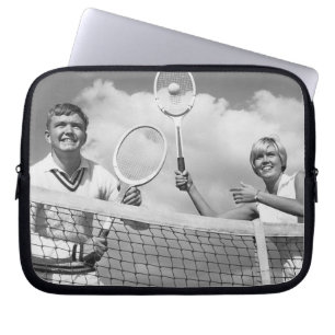 Man- en speeltennis laptop sleeve