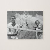 Man- en speeltennis legpuzzel (Horizontaal)