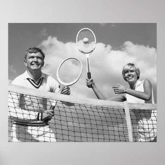 Man- en speeltennis poster (Voorkant)