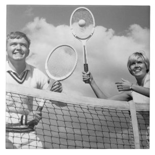Man- en speeltennis tegeltje