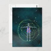 Man en universeel briefkaart (Voorkant / Achterkant)