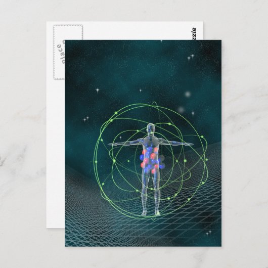 Man en universeel briefkaart (Voorkant / Achterkant)