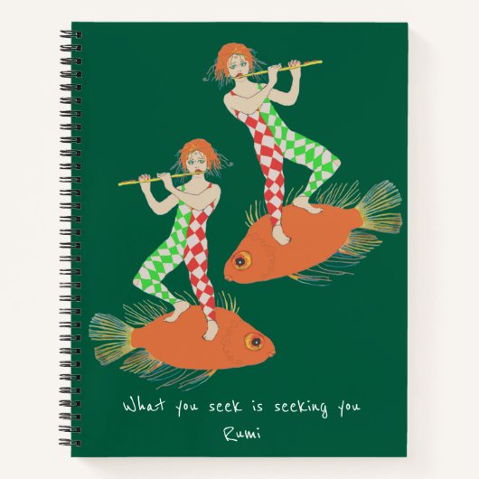 Man en vis notitieboek (Voorkant)