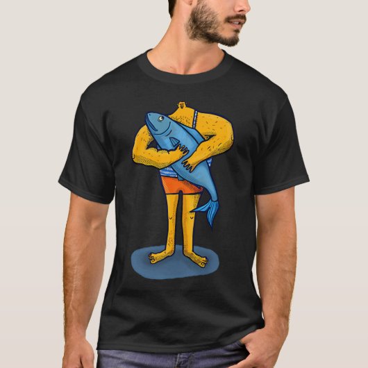 Man en vis t-shirt (Voorkant)