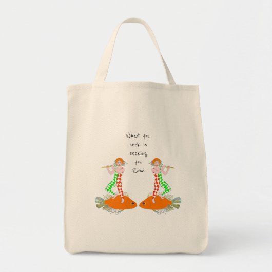 Man en vis tote bag (Voorkant)