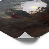 Man en vrouw die de maan overwegen poster (Hoek)