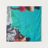 Man en vrouw in de buurt van het lichaam van het a wandkleed (Voorkant (horizontaal))