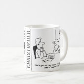 Man en vrouw in huwelijksbegeleiding Kantoor. Koffiemok (Voorkant rechts)