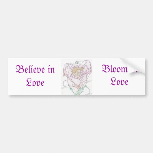 Man en vrouw in Roos Bumpersticker (Voorkant)