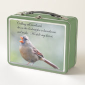 Man en Vrouw kardinale lunchbox (Voorkant)