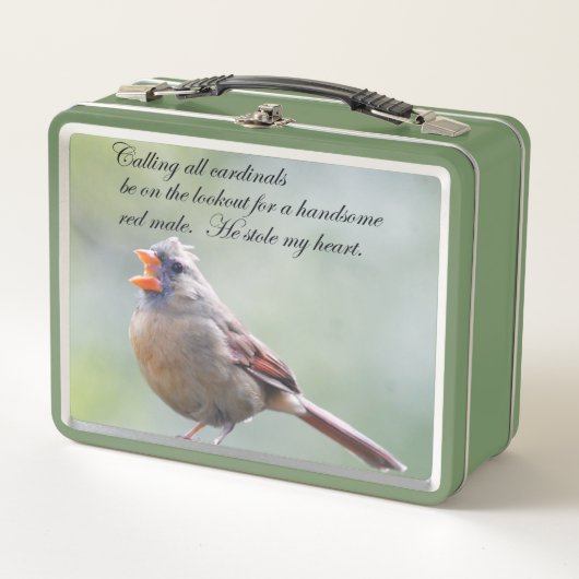Man en Vrouw kardinale lunchbox (Voorkant)