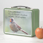 Man en Vrouw kardinale lunchbox (In situ)