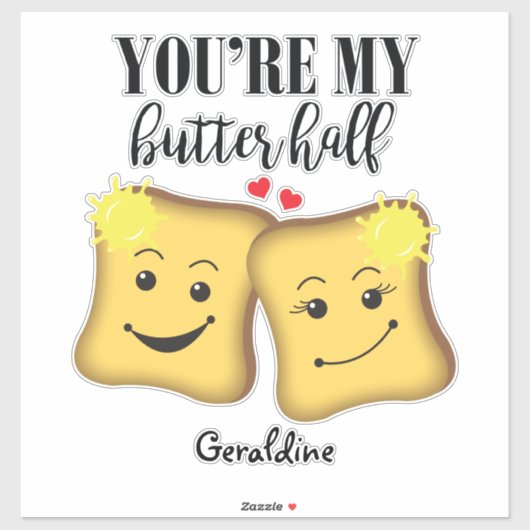 Man en Vrouw Mijn Betere Halve Grappige Valentijn Sticker (Vel)