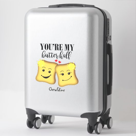 Man en Vrouw Mijn Betere Halve Grappige Valentijn Sticker (Koffer)