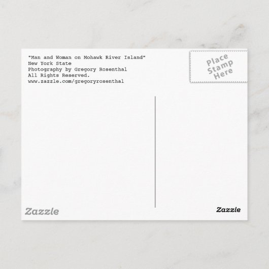 man en vrouw op mohawk briefkaart (Achterkant)