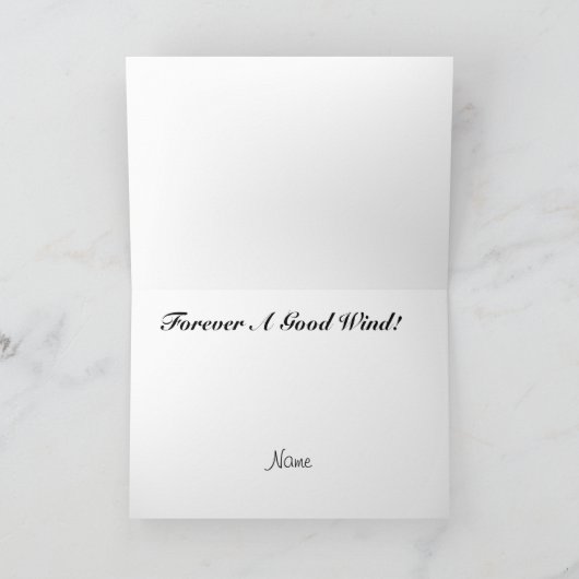 Man en vrouw op motorfiets wenskaart kaart (Binnen)