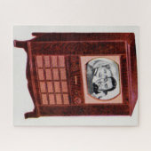 man en vrouw van circa 1951 televisietoestel legpuzzel (Horizontaal)