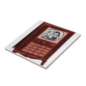 man en vrouw van circa 1951 televisietoestel tegeltje (Zijkant)