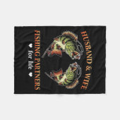 Man en vrouw Visten partners voor het leven Funny  Fleece Deken (Voorkant (Horizontaal))