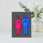 Man en Vrouwen Briefkaart (Staand voorkant)