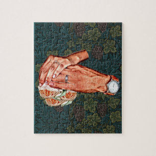 man en vrouwen bruid bruidegom koppels kunst legpuzzel