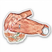 man en vrouwen bruid bruidegom koppels kunst sticker (Voorkant)