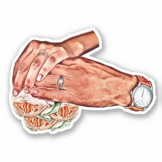 man en vrouwen bruid bruidegom koppels kunst sticker (Voorkant)