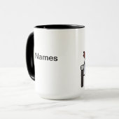 Man- en vrouwencyclus met Mok zijkant (Voorkant links)