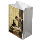 Man en zijn cadeautas voor honden (Voorkant Gekanteld)