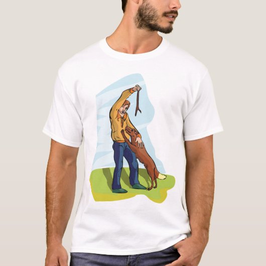 Man en zijn hond T-shirt (Voorkant)