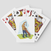 Man en zijn honden speelkaarten (Achterkant)