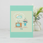 Man en zijn televisie kaart