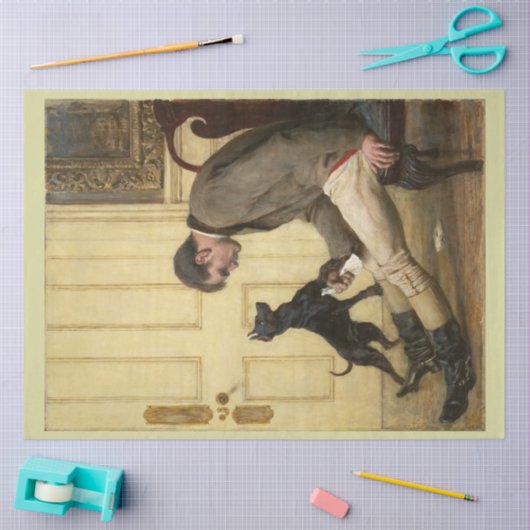 Man- en Z'n hond-ontkoppelpapier Tissuepapier (Craft)