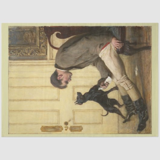 Man- en Z'n hond-ontkoppelpapier Tissuepapier (Voorkant)