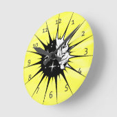 Man- en zonnekunst ronde klok (Hoek)