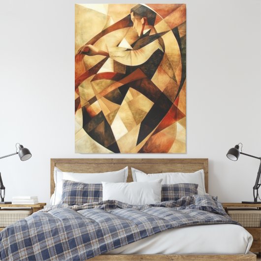 Man Enveloped in Abstraction Canvas (Insitu (Slaapkamer))