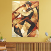 Man Enveloped in Abstraction Canvas Afdruk (Insitu (Woonkamer))