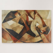 Man Enveloped in Abstraction Canvas Legpuzzel (Horizontaal)
