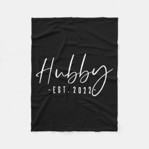 Man Est 2022 Getrouwd Honeymoon Design Fleece Deken