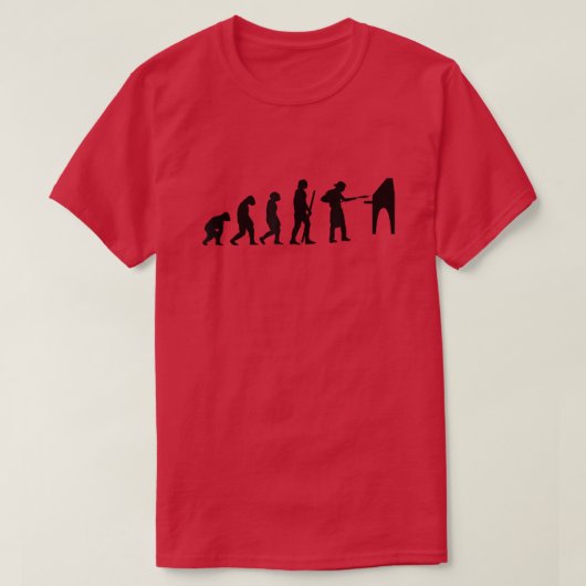 Man Evolutie Pizza bezorgt man die Pizza eet T-shirt (Design voorkant)