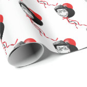 Man Face Balloon Bouquet Cadeaupapier (Rol Hoek)